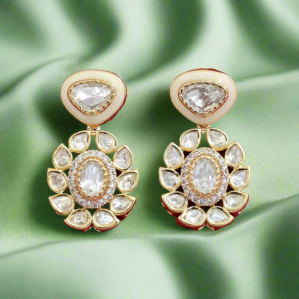Heeriye Noor Kundan Meenakari Earrings
