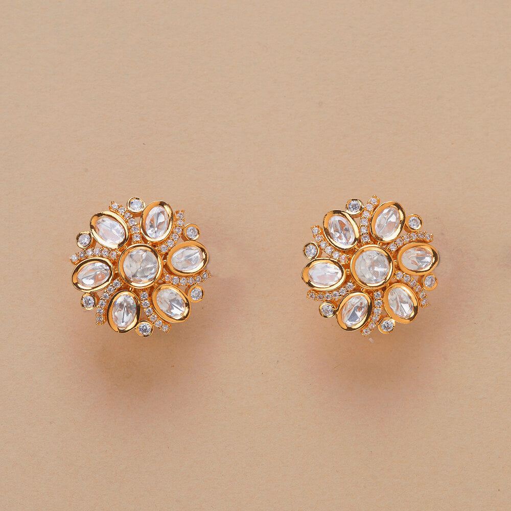 Pushp-e-Zar Kundan Studs