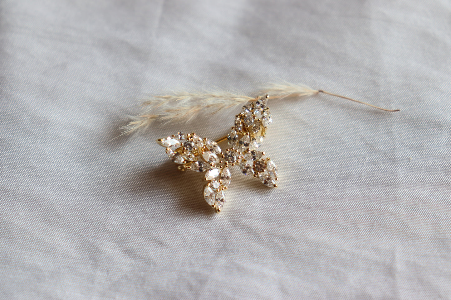 Stones Butterfly Brooch