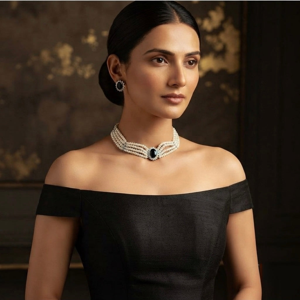 Diana’s Pearl Blue Choker