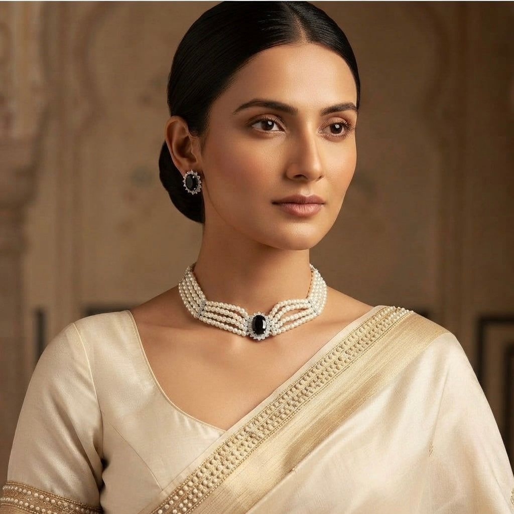 Diana’s Pearl Blue Choker