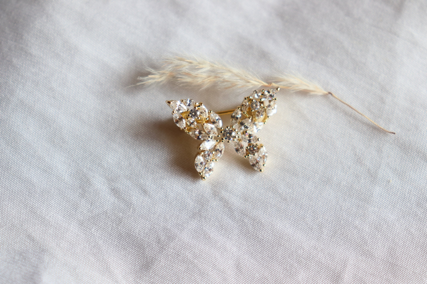 Stones Butterfly Brooch