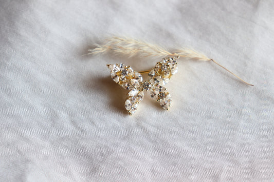 Stones Butterfly Brooch