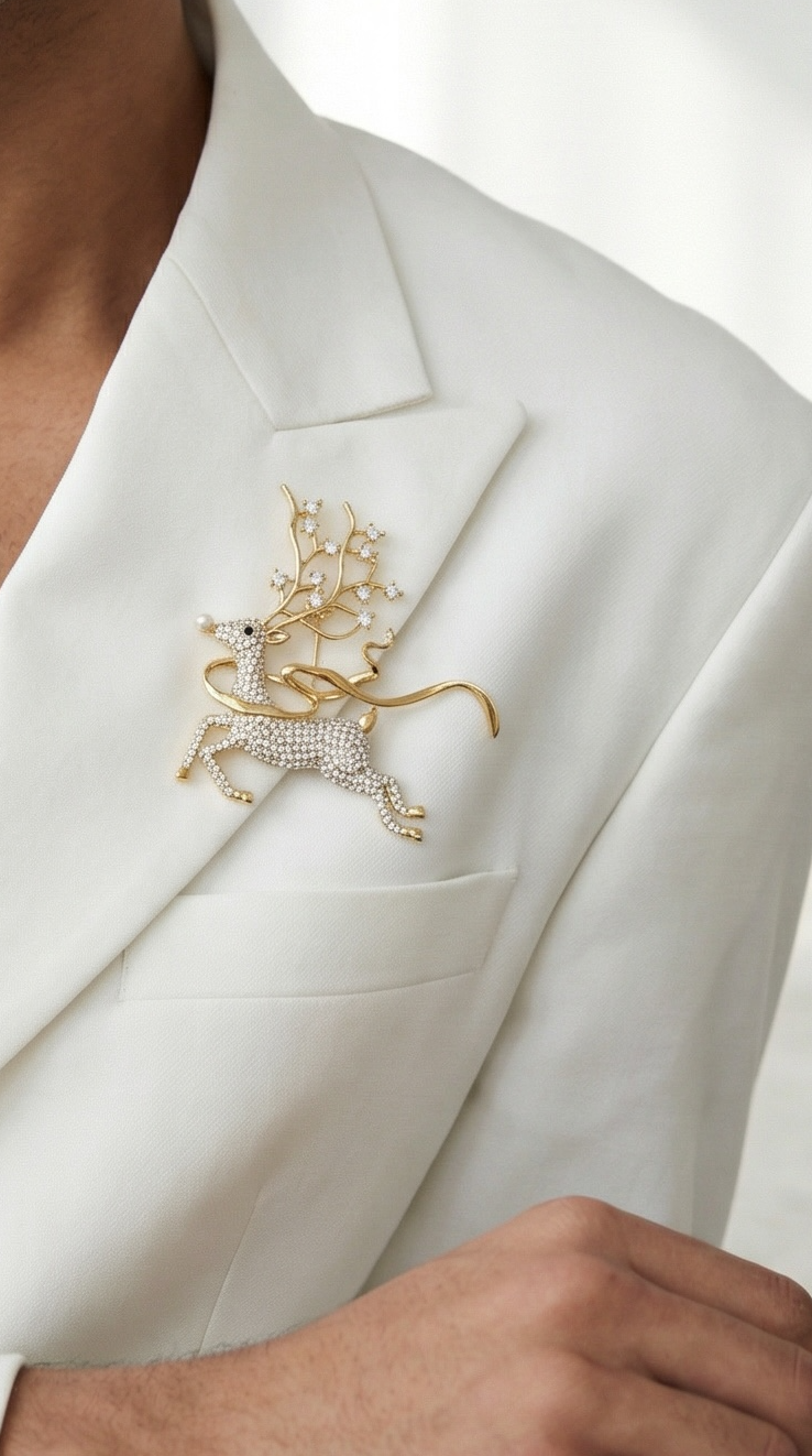 Deer Western Brooch