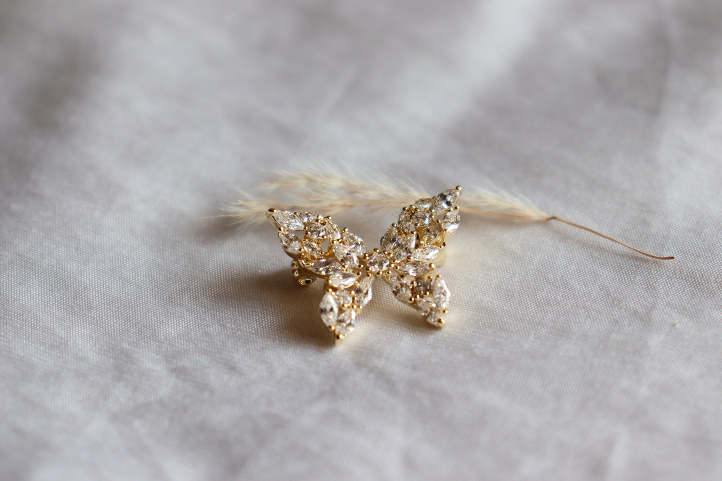 Stones Butterfly Brooch