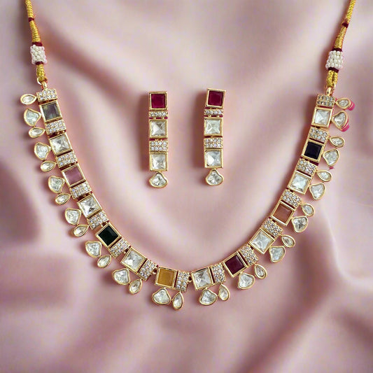 Chaturratna Kundan Classic Necklace Set