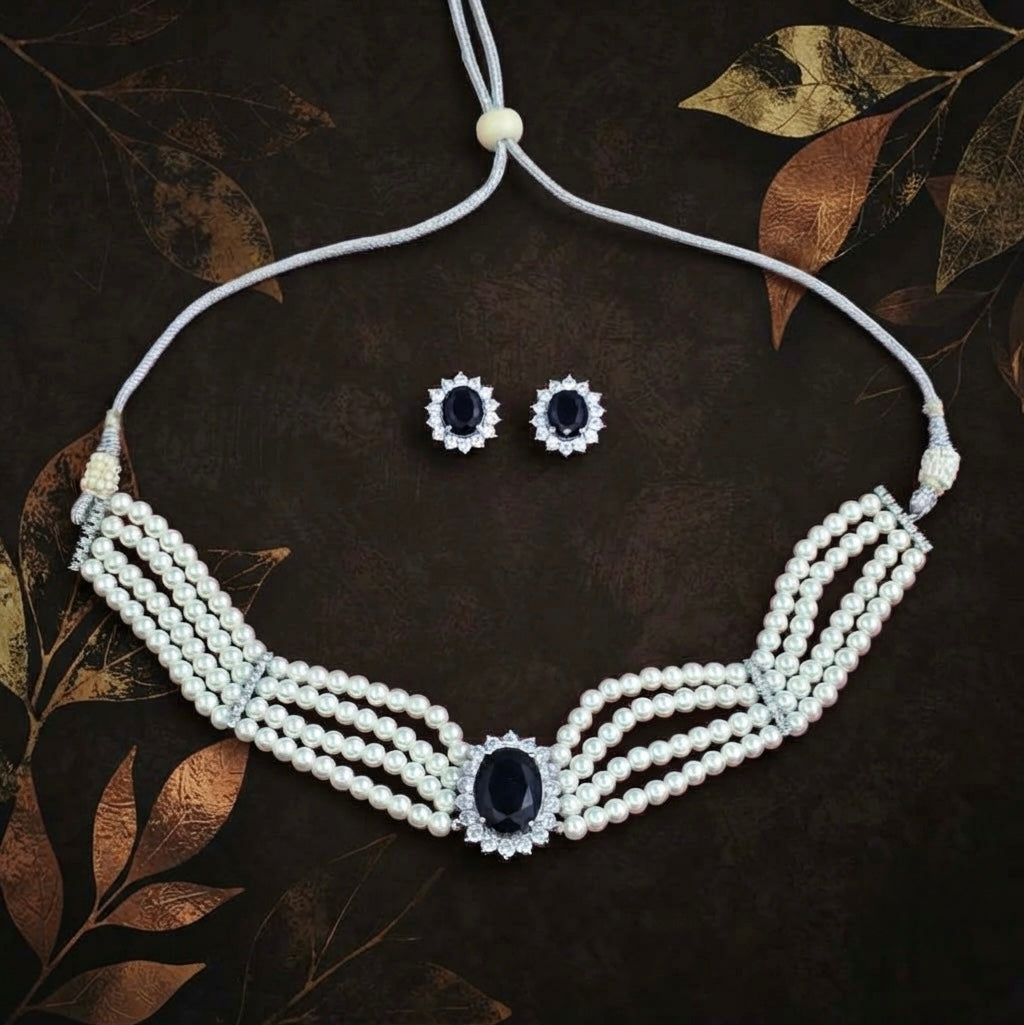 Diana’s Pearl Blue Choker