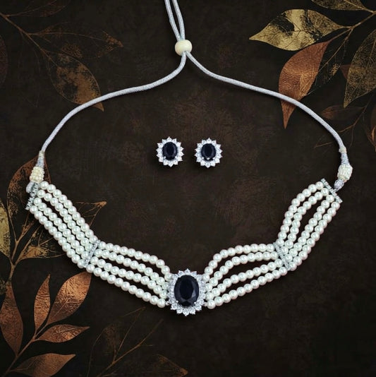 Diana’s Pearl Blue Choker