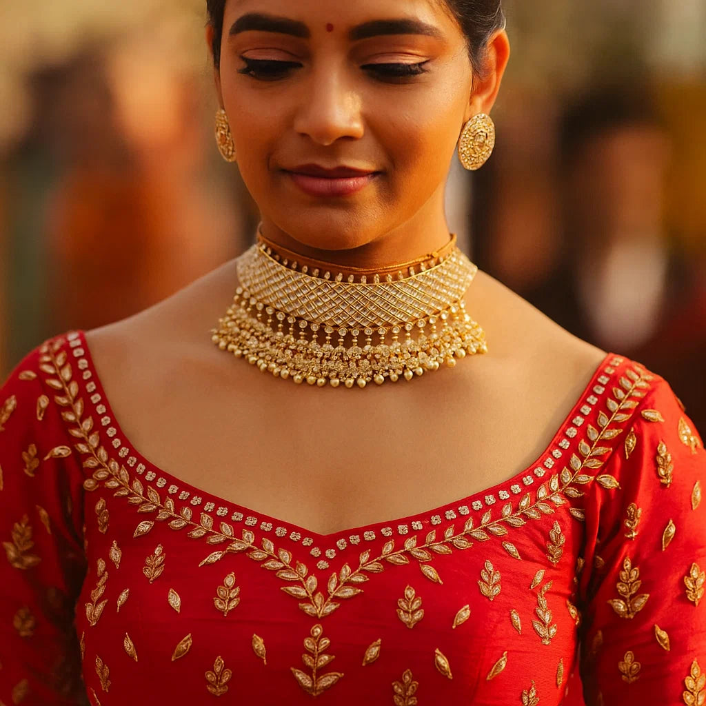 Golden Aura- Indo Western Choker Necklace