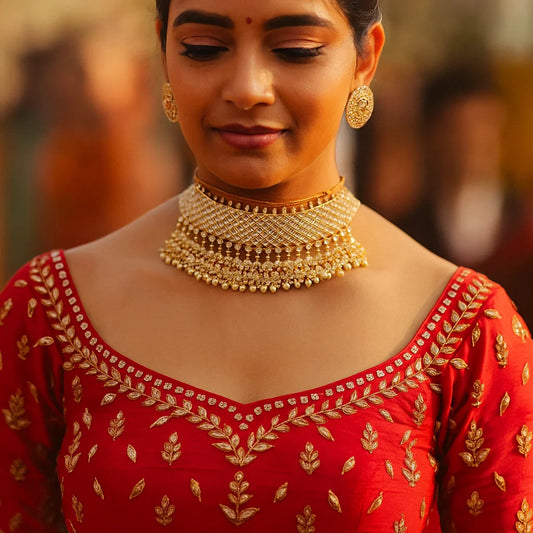 Golden Aura- Indo Western Choker Necklace