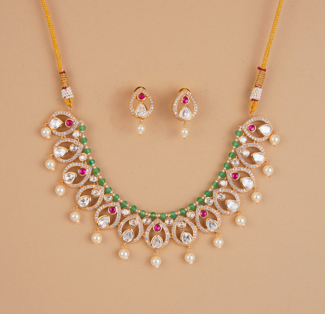 Rani Saariyat Kundan Set