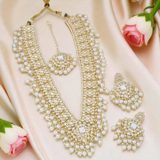 Indo Western Pearl Long Rani Necklace