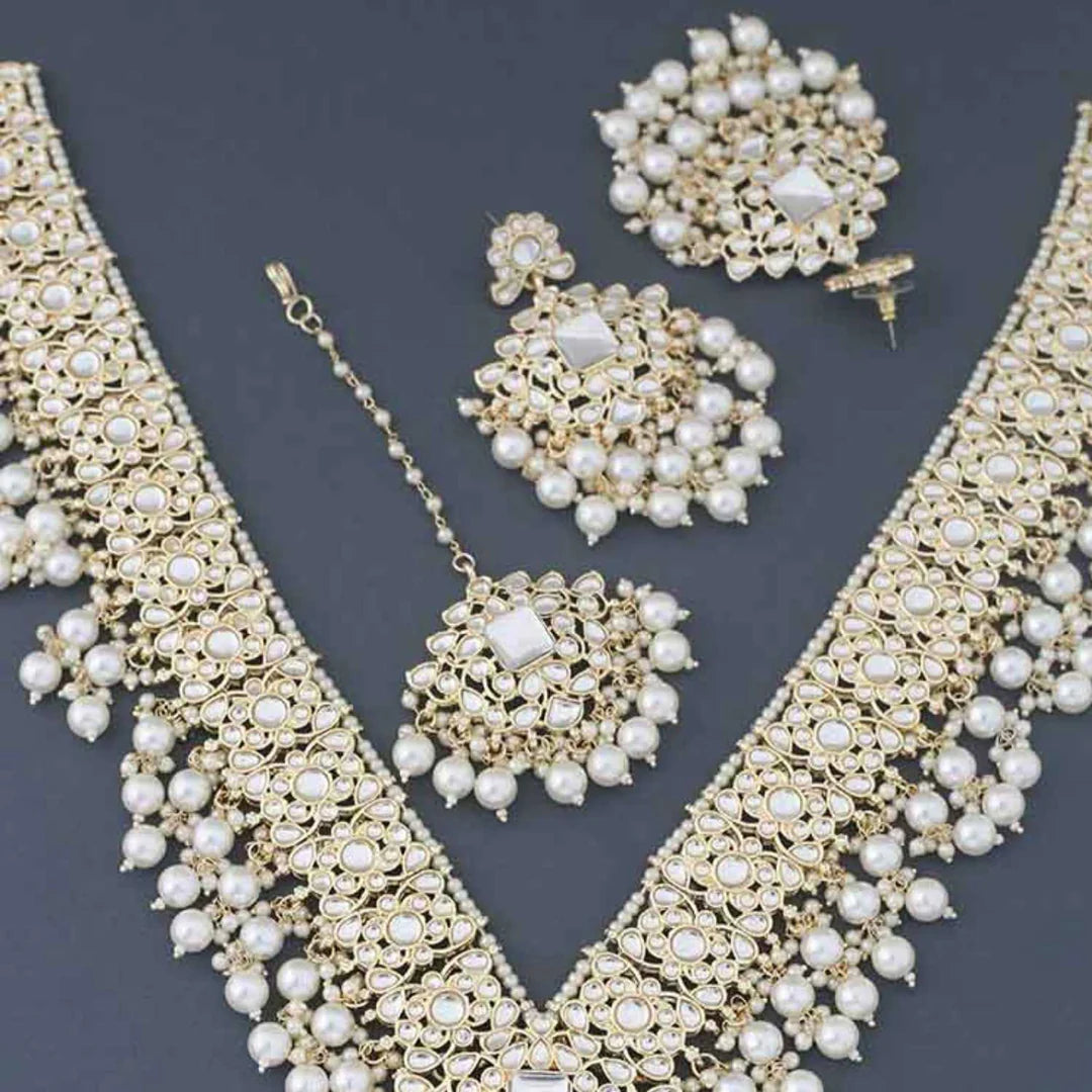 Indo Western Pearl Long Rani Necklace