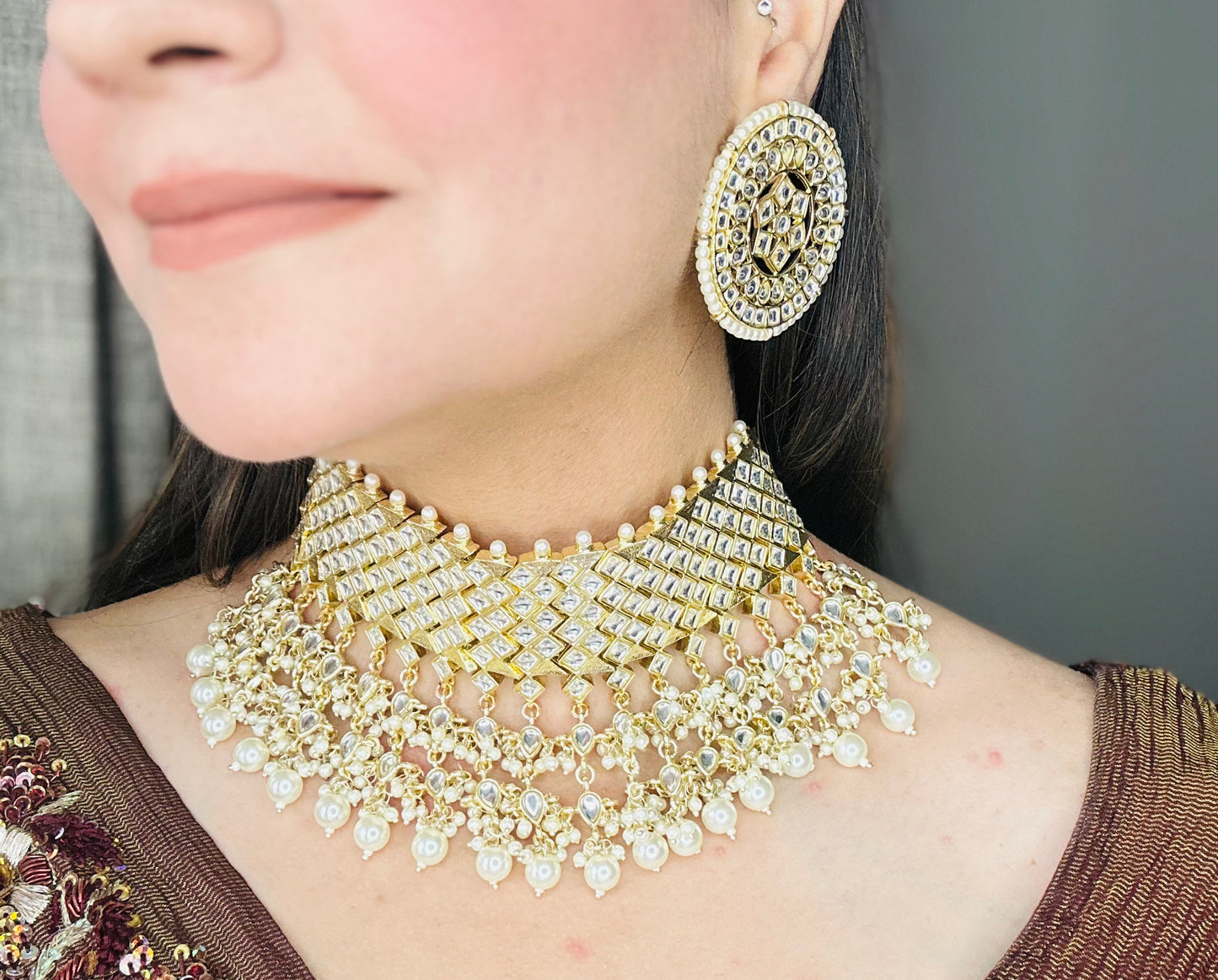 Golden Aura- Indo Western Choker Necklace