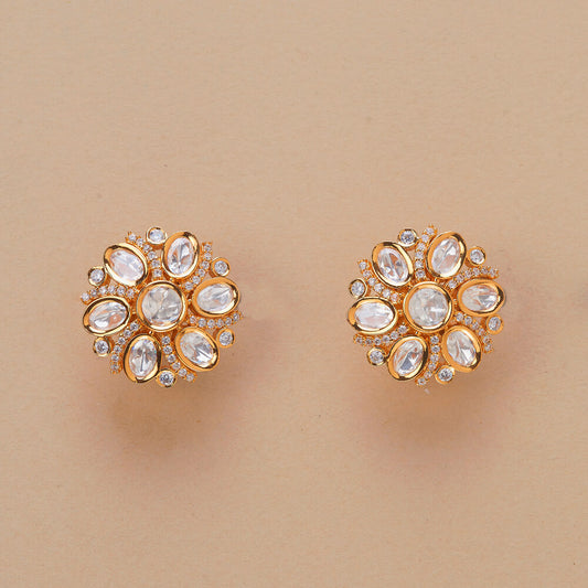 Pushp-e-Zar Kundan Studs