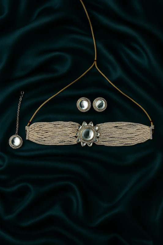 Pearl Indo Western Choker Necklace