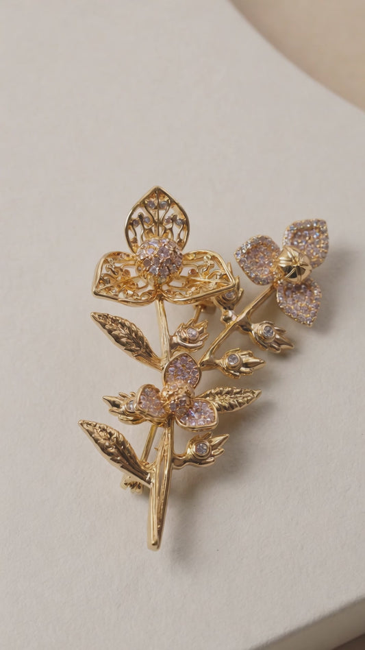 Golden Bloom Brooch