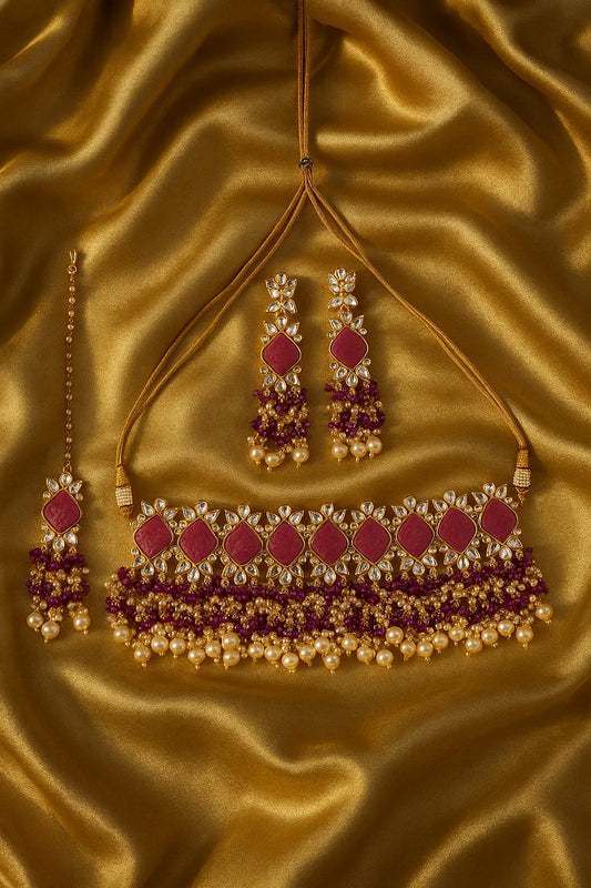 Tradition Meets Trend- Indo Western Stone Necklace