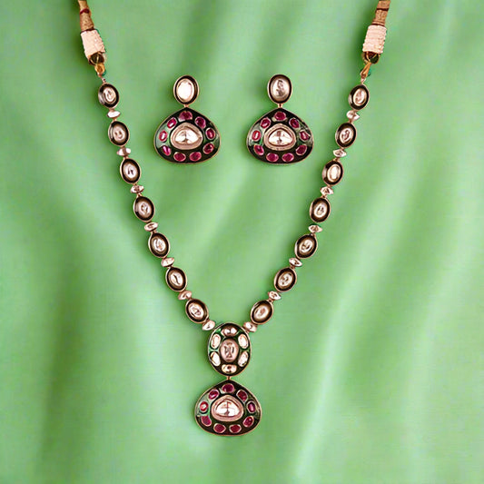 Rupmala Kundan Meenakari Necklace